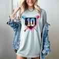 Baseball 10 Year Old Boy Ice Cream Drip 10th Birthday Player Women's Comfort Colors T-Shirt Denim Baseball 10 Year Old Boy Ice Cream Drip 10th Birthday Player Women's Comfort Colors T-Shirt Denim
