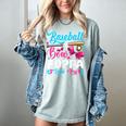 Baseball Or Bows Poppa Loves You Gender Reveal Women's Comfort Colors T-Shirt Denim