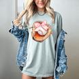 Baseball Drip Ice Cream Coquette Pink Bow Baseball Player Women's Comfort Colors T-Shirt Denim Baseball Drip Ice Cream Coquette Pink Bow Baseball Player Women's Comfort Colors T-Shirt Denim