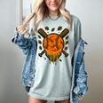 Baseball Drip Ice Cream Dripping Blaze Hunter Orange Camo Women's Comfort Colors T-Shirt Denim