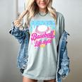 Baseball Life Lifestyle Home Plate Ice Cream Drip Men Boys Women's Comfort Colors T-Shirt Denim Baseball Life Lifestyle Home Plate Ice Cream Drip Men Boys Women's Comfort Colors T-Shirt Denim