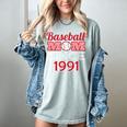 Baseball Mom Since 1991 Women's Comfort Colors T-Shirt Denim Baseball Mom Since 1991 Women's Comfort Colors T-Shirt Denim