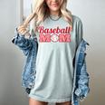 Baseball Mom Cute Mother Fans Baseball Graphic Women's Comfort Colors T-Shirt Denim Baseball Mom Cute Mother Fans Baseball Graphic Women's Comfort Colors T-Shirt Denim