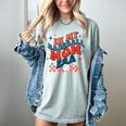 In My Baseball Mom Era Groovy Mom Baseball Mama Mother's Day Women's Comfort Colors T-Shirt Denim