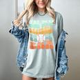In My Baseball Mom Era Retro Groovy Style Sports Mama Women's Comfort Colors T-Shirt Denim In My Baseball Mom Era Retro Groovy Style Sports Mama Women's Comfort Colors T-Shirt Denim