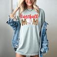 Baseball Mom Leopard Print Cute Mother's Day Sport Lover Women's Comfort Colors T-Shirt Denim