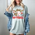 Baseball Mom Leopard Heart Mother's Day Girls Women's Comfort Colors T-Shirt Denim
