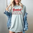Baseball Mom Retro Groovy Baseball Mama Women Mother's Day Women's Comfort Colors T-Shirt Denim