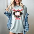 Baseball Mom T-Ball Mom Little League Mom Apparel Women's Comfort Colors T-Shirt Denim