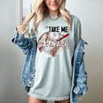 Baseball Moms Cute Take Me To The Ballpark Sports Athletic Women's Comfort Colors T-Shirt Denim