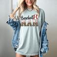 Baseball Nan Women BallPark Nan Baseball Mom Mother's Day Women's Comfort Colors T-Shirt Denim