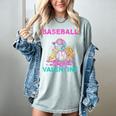 Baseball Is My Valentine Ice Cream Drip Crossed Bats Sport Women's Comfort Colors T-Shirt Denim