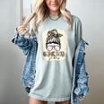Bleached Messy Bun Game Day Vibes Baseball Mom Game Day Women's Comfort Colors T-Shirt Denim Bleached Messy Bun Game Day Vibes Baseball Mom Game Day Women's Comfort Colors T-Shirt Denim