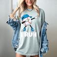 Boys Baseball Graphic Tee Teen Apparel Cute Meme Bruh Women's Comfort Colors T-Shirt Denim