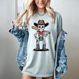 Cowboy Skeleton Baseball Halloween Graphic Women's Comfort Colors T-Shirt Denim Cowboy Skeleton Baseball Halloween Graphic Women's Comfort Colors T-Shirt Denim