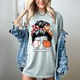 Grandma Life Basketball And Baseball Mom Funny Women's Comfort Colors T-Shirt Denim