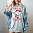 Hit Hard Run Fast Turn Left Baseball Player Women's Comfort Colors T-Shirt Denim Hit Hard Run Fast Turn Left Baseball Player Women's Comfort Colors T-Shirt Denim