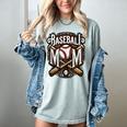 Home Run Baseball Mom Women's Comfort Colors T-Shirt Denim