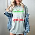 I'Ll Be Home For Christmas Baseball Xmas Women's Comfort Colors T-Shirt Denim