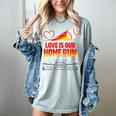 Love Is Our Home Run Baseball Valentine Couple Women's Comfort Colors T-Shirt Denim