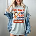 Loves Bat And His Momma Baseball Mom Women's Comfort Colors T-Shirt Denim Loves Bat And His Momma Baseball Mom Women's Comfort Colors T-Shirt Denim
