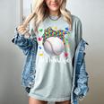 Messy Ball Puzzle Baseball Mom Life Autism Awareness Month Women's Comfort Colors T-Shirt Denim