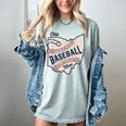 Ohio Baseball Mom Women's Comfort Colors T-Shirt Denim Ohio Baseball Mom Women's Comfort Colors T-Shirt Denim