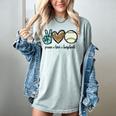 Peace Love Baseball Lover Motif For Women Pink Baseball Mom Women's Comfort Colors T-Shirt Denim