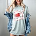 Pitch 'n Giggles Baseball Player Women Baseball Mom Women's Comfort Colors T-Shirt Denim Pitch 'n Giggles Baseball Player Women Baseball Mom Women's Comfort Colors T-Shirt Denim