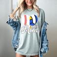 Proud Ball Mom Volleyball Baseball Mom Heart Women's Comfort Colors T-Shirt Denim