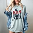 Run I Dare You Baseball Catcher Player Fan Women's Comfort Colors T-Shirt Denim
