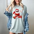 Santa Baseball Christmas Pajamas Xmas Men Boy Toddlers Women's Comfort Colors T-Shirt Denim