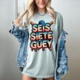 SEIS Siete Guey Baseball Drip Mexico Spanish 67 Slang Boys Women's Comfort Colors T-Shirt Denim SEIS Siete Guey Baseball Drip Mexico Spanish 67 Slang Boys Women's Comfort Colors T-Shirt Denim