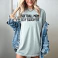 Softball Mom Like A Baseball Mom But Smarter Women's Comfort Colors T-Shirt Denim Softball Mom Like A Baseball Mom But Smarter Women's Comfort Colors T-Shirt Denim