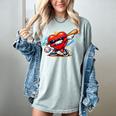 Valentines Day Baseball Dabbing Red Heart Love Boys Women's Comfort Colors T-Shirt Denim