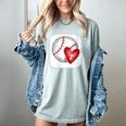 Womens Bleached Custom Baseball Mom Number 7 Heart For Mom Women's Comfort Colors T-Shirt Denim
