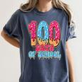 100 Days Of School Baseball Drip 100th Day Of School Women's Comfort Colors T-Shirt Moss