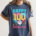 100 Days Of School Kids Baseball Drip 100th Day Of School Women's Comfort Colors T-Shirt Moss 100 Days Of School Kids Baseball Drip 100th Day Of School Women's Comfort Colors T-Shirt Moss