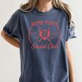 2024 Home Plate Social Club Softball Season Tee Baseball Mom Premium Women's Comfort Colors T-Shirt Moss