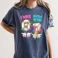 I Was 6 Now I'm 7 Baseball Drip 67 Birthday Boy 7th Birthday Women's Comfort Colors T-Shirt Moss I Was 6 Now I'm 7 Baseball Drip 67 Birthday Boy 7th Birthday Women's Comfort Colors T-Shirt Moss