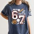 6 Year Old Birthday 67 Trend Baseball Now I’m 6 Next Year 7 Women's Comfort Colors T-Shirt Moss