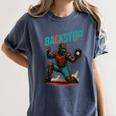 Backstop Catcher Baseball Graphic Women's Comfort Colors T-Shirt Moss Backstop Catcher Baseball Graphic Women's Comfort Colors T-Shirt Moss