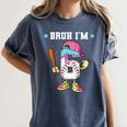 Baseball 6th Birthday Boy Ice Cream Drip Bruh I'm 6 Year Old Women's Comfort Colors T-Shirt Moss