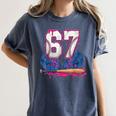 Baseball Drip 67 Meme Six Seven 6-7 Gen Alpha Slang Women's Comfort Colors T-Shirt Moss Baseball Drip 67 Meme Six Seven 6-7 Gen Alpha Slang Women's Comfort Colors T-Shirt Moss