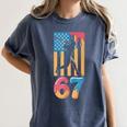 Baseball Drip USA Flag 67 Player 67th Birthday Ice Cream 67 Women's Comfort Colors T-Shirt Moss Baseball Drip USA Flag 67 Player 67th Birthday Ice Cream 67 Women's Comfort Colors T-Shirt Moss