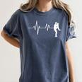Baseball Heartbeat Pitcher Position Simple Line Art Women's Comfort Colors T-Shirt Moss Baseball Heartbeat Pitcher Position Simple Line Art Women's Comfort Colors T-Shirt Moss