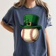Baseball Leprechaun Hat Saint Patrick Retro Women's Comfort Colors T-Shirt Moss Baseball Leprechaun Hat Saint Patrick Retro Women's Comfort Colors T-Shirt Moss