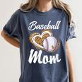 Baseball Mom Grandma Leopard Baseball Lover Fan Women's Comfort Colors T-Shirt Moss