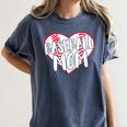 Baseball Mom Heart Women's Comfort Colors T-Shirt Moss