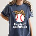 Baseball MomMom Baseball Player Leopard Mom Mom Women's Comfort Colors T-Shirt Moss